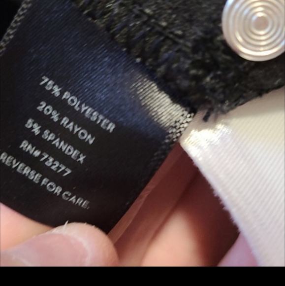 Vera Wang classic Black Mid-Rise slimming stretch fit skinny dress pants 0X - Picture 5 of 16